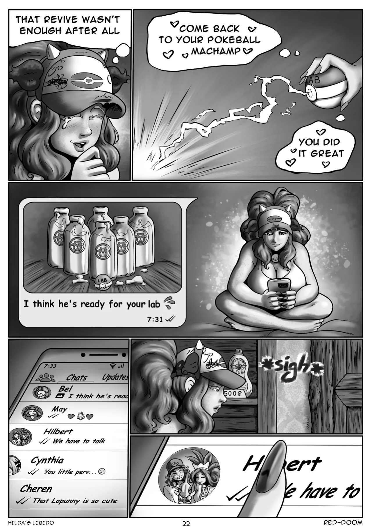 [Red-Doom] Hilda's Libido Ch. 1-3 (Pokemon)