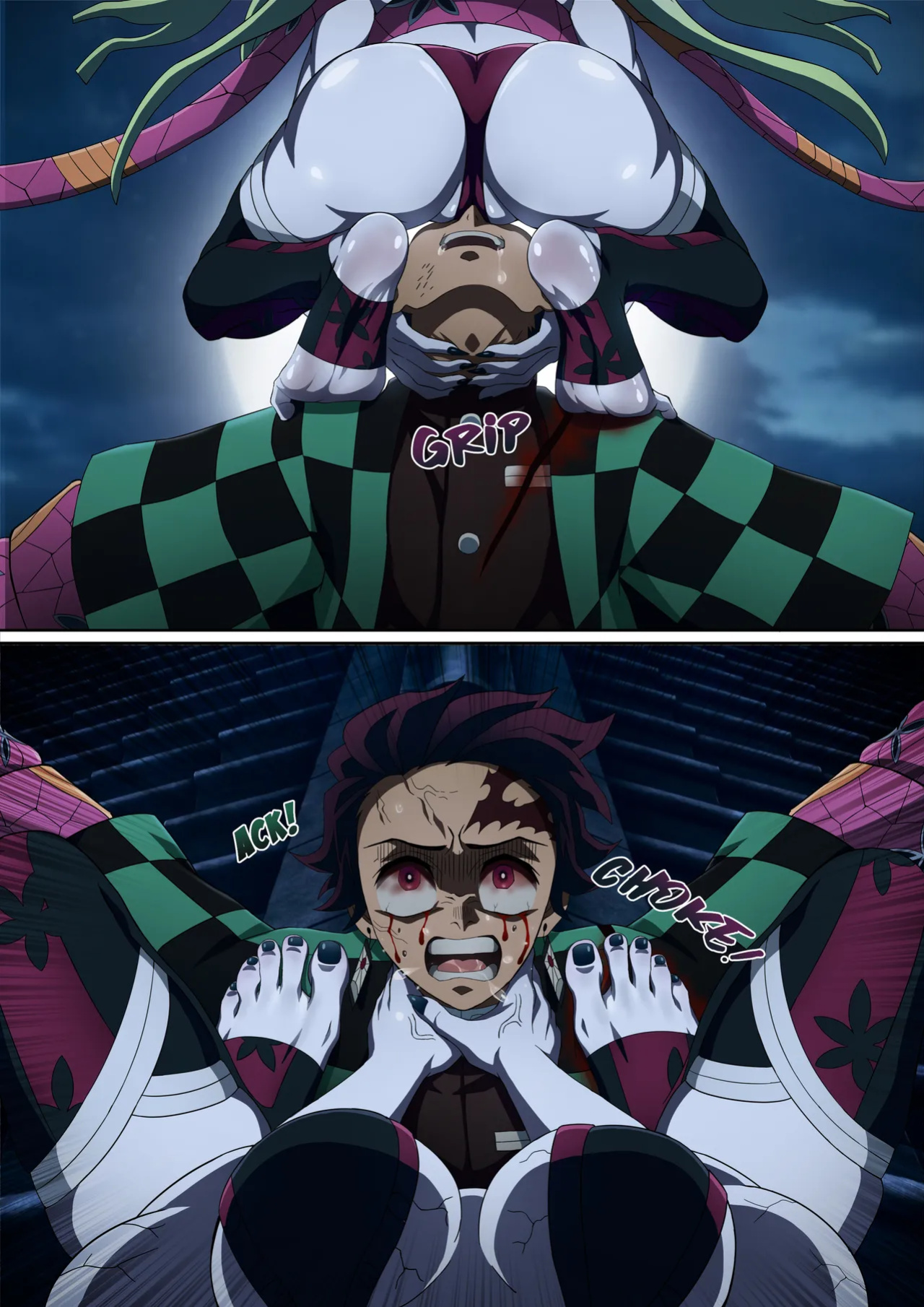 [FootCroft] [Kimetsu no Yaiba] Daki’s Blood Demon Art: Trample 堕姫の血鬼術・紅蓮践踏 (Part 1+Part 2)