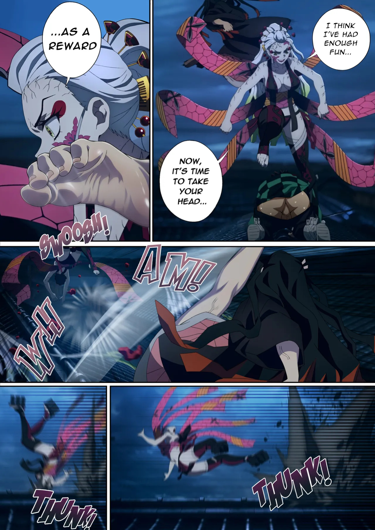 [FootCroft] [Kimetsu no Yaiba] Daki’s Blood Demon Art: Trample 堕姫の血鬼術・紅蓮践踏 (Part 1+Part 2)