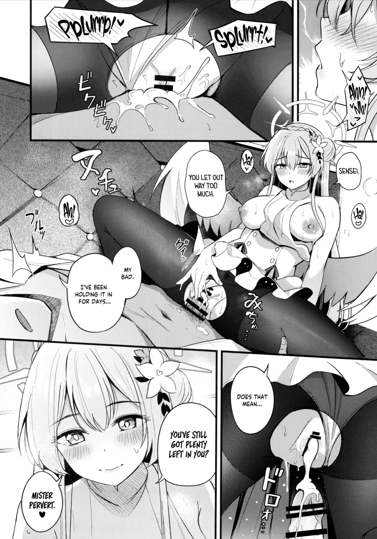 (C104) [Koniro Kajitsu (KonKa)] Seifuku o Yogosanaide | Don't get it on the uniform! (Blue Archive) [Tea Party Scans]