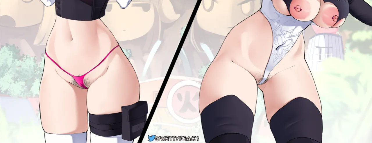 [Puri] Sakura and 2B change clothes! And... 9S is small... (Boruto, Nier Automata)