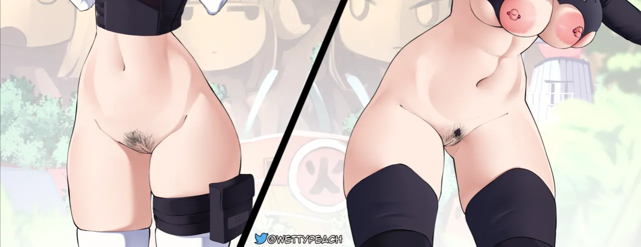[Puri] Sakura and 2B change clothes! And... 9S is small... (Boruto, Nier Automata)