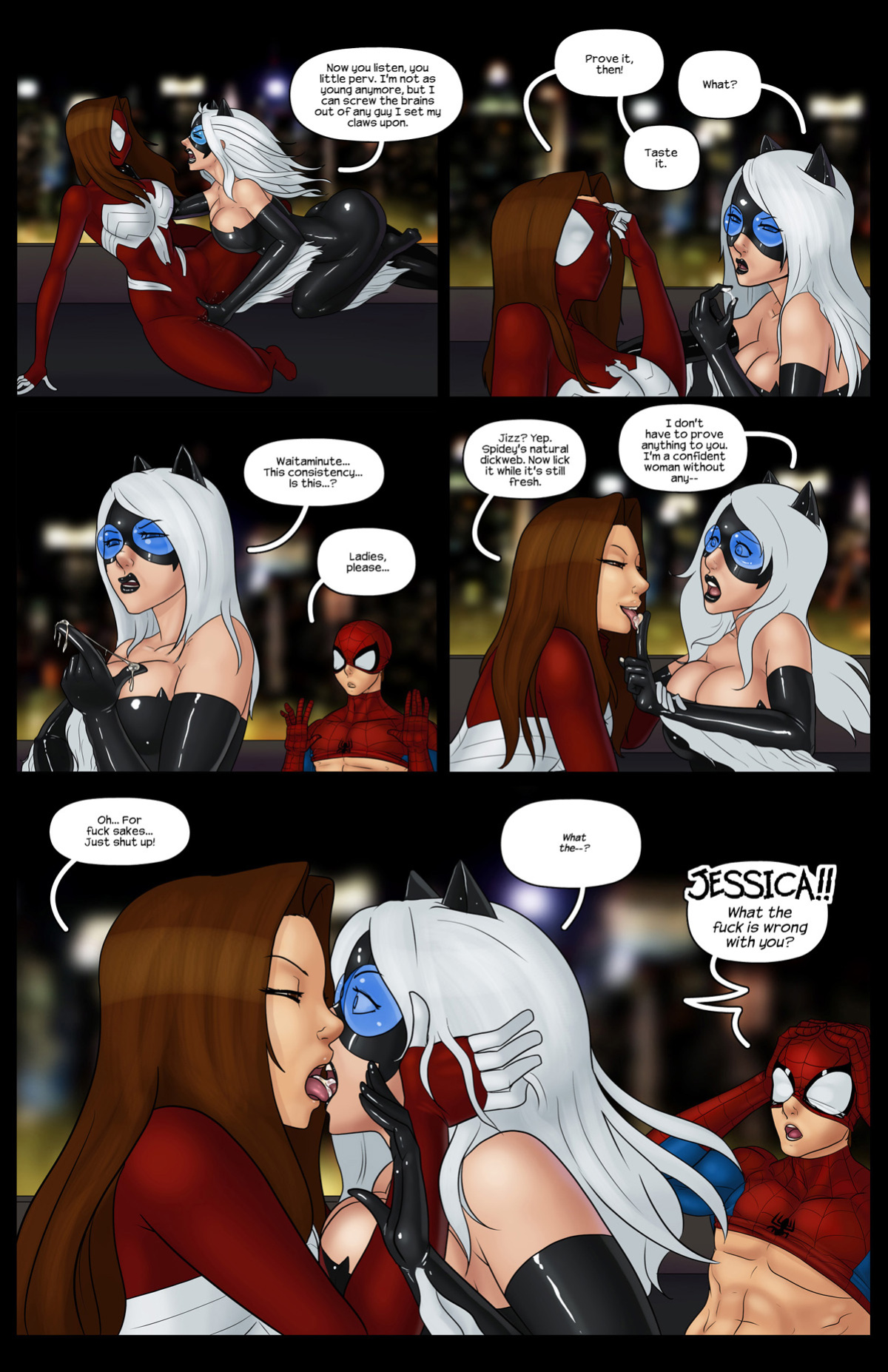 [Tracy Scops (Scottichan)] Ultimate Spider-Man XXX 9 - Spidercest - a cat that got your tongue (Spider-Man)