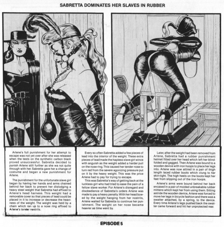 [Eneg] Sabretta dominate her slaves in rubber