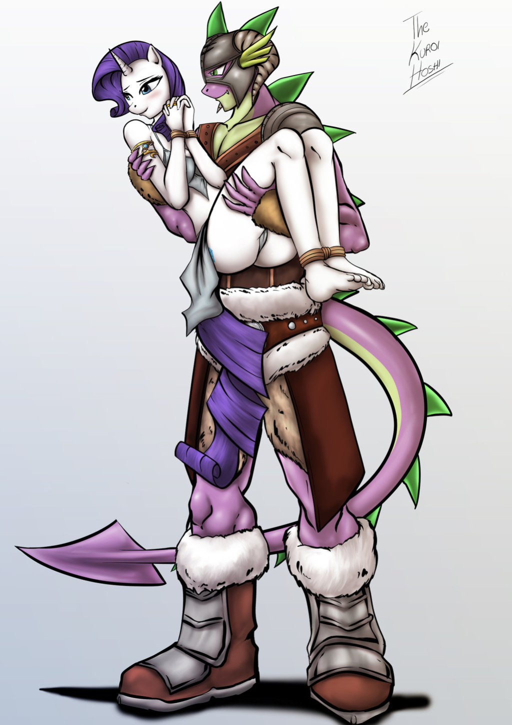 (kuroihoshi) "Greedy Dragon" comic + collored antro pics