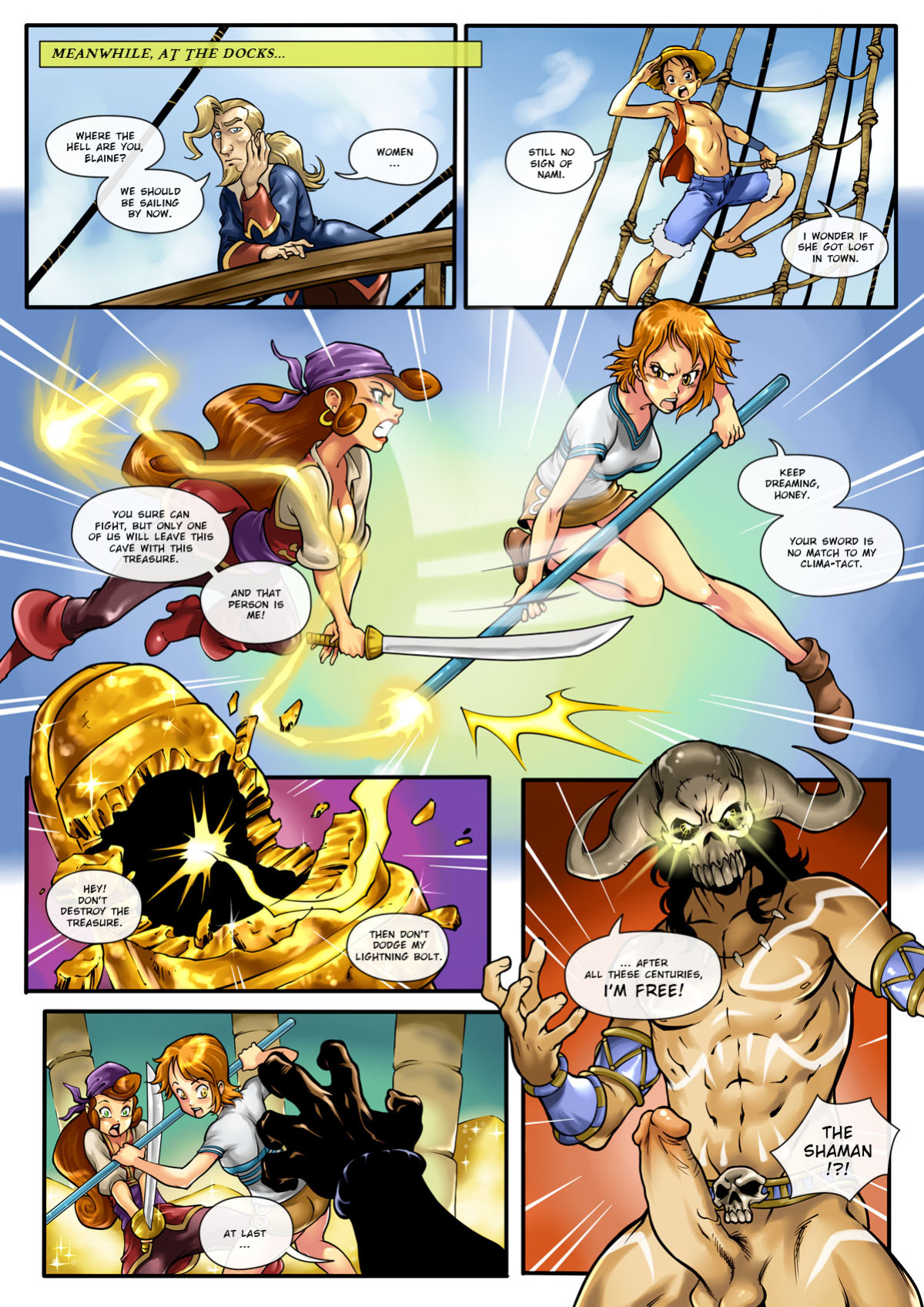 [r_ex] Hot Duels 3 - Nami Vs Elaine (One Piece, Monkey Island)