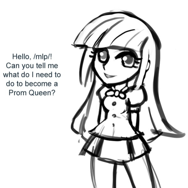 [livesmutanon] MLP - Equestria Girl (B&W)