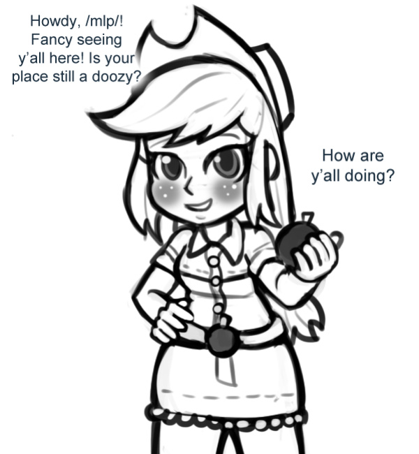[livesmutanon] MLP - Equestria Girl (B&W)