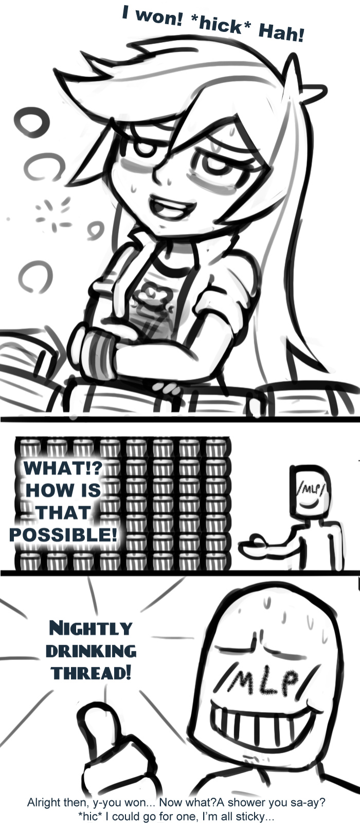 [livesmutanon] MLP - Equestria Girl (B&W)