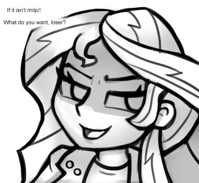 [livesmutanon] MLP - Equestria Girl (B&W)