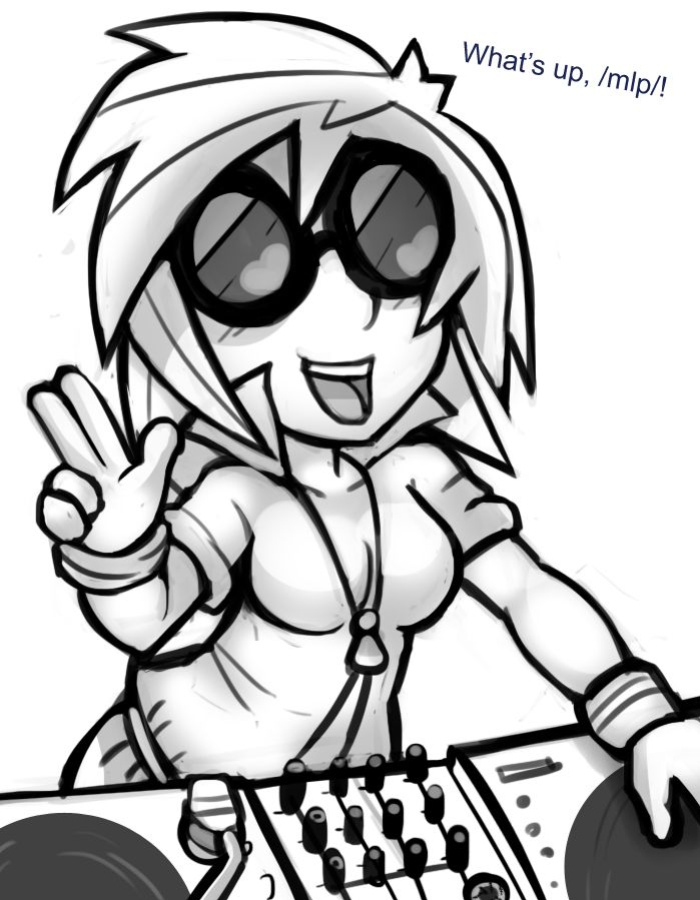 [livesmutanon] MLP - Equestria Girl (B&W)