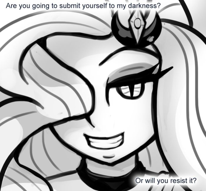 [livesmutanon] MLP - Equestria Girl (B&W)