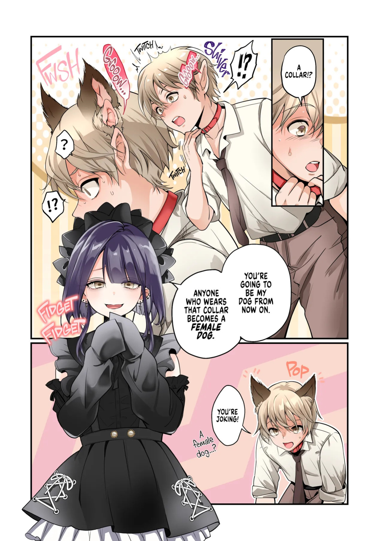 [Amuai Okashi Seisakusho (Tsukumaru)] Mesu Inu-ka no Kubiwa | Bitchification Collar [English] {2d-market.com} [Decensored]