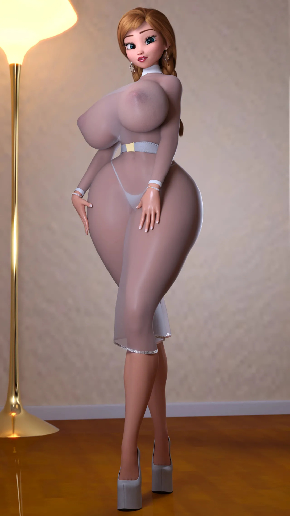 [RuiDX] Anna's White Nylon Dress