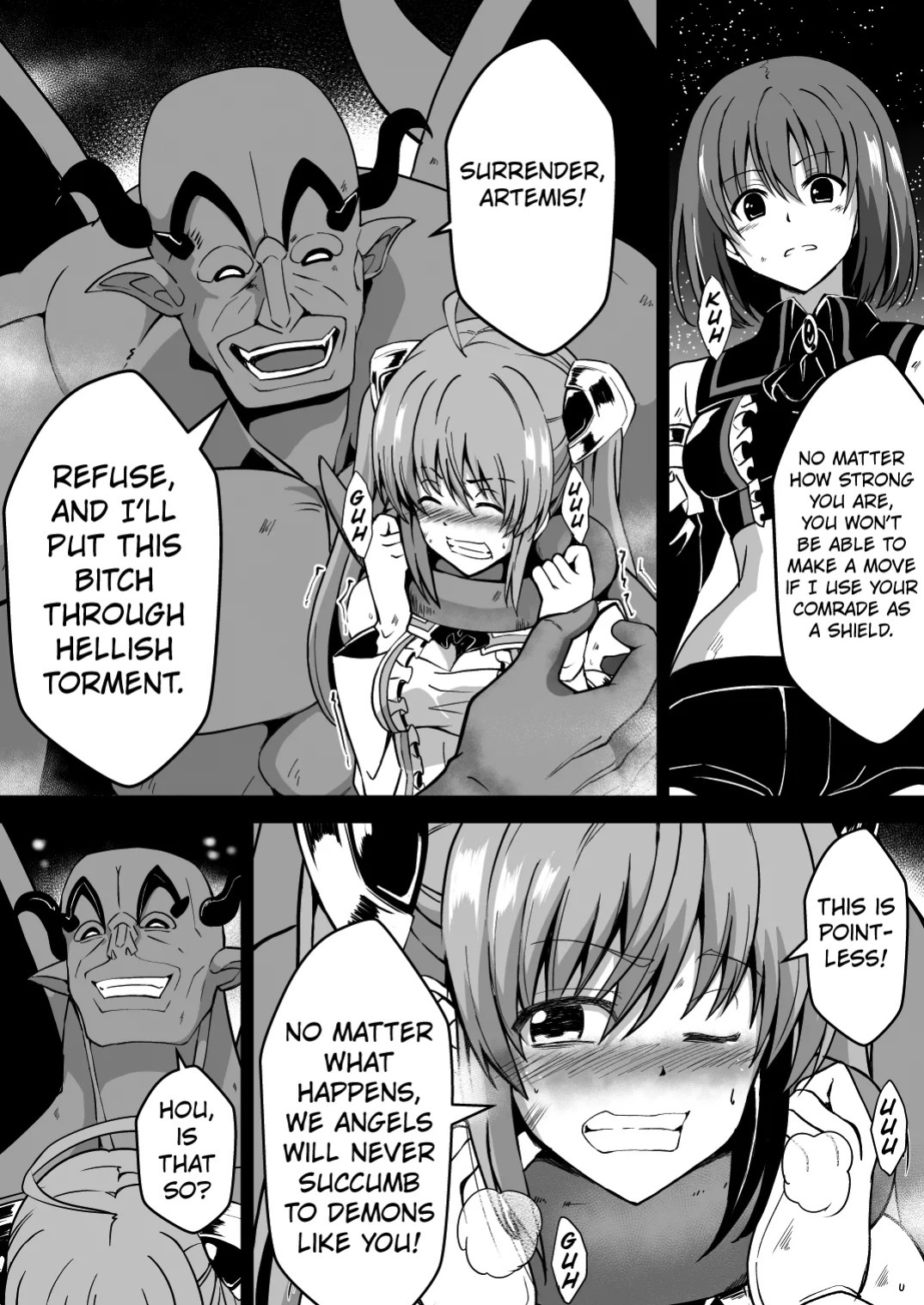 [Milk Dipper] Rankou Tenshi Arutemisu ~ Nakama o Toraware Akuma ni Okasa Reta Shōjo no Matsuro ~ [English] [Kuraudo]
