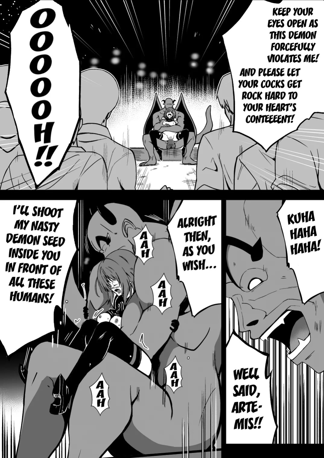 [Milk Dipper] Rankou Tenshi Arutemisu ~ Nakama o Toraware Akuma ni Okasa Reta Shōjo no Matsuro ~ [English] [Kuraudo]