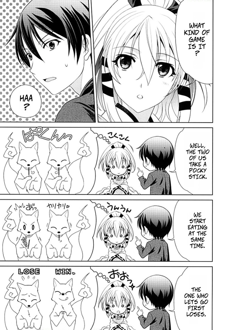 (COMIC1☆8) [Kanyou Shounen (URA, Gushigushi Maru)] Boukashi Yuugi | Pocky Stick Game (Inari, Konkon, Koi Iroha.) [English] [CopyOf]