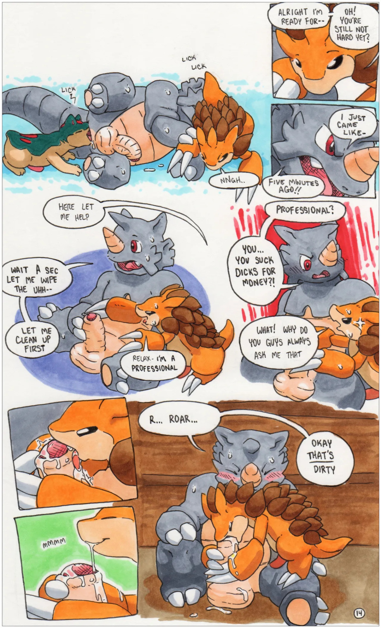 [argonvile] Rhydon/Quilava Comic [Hi-Res]