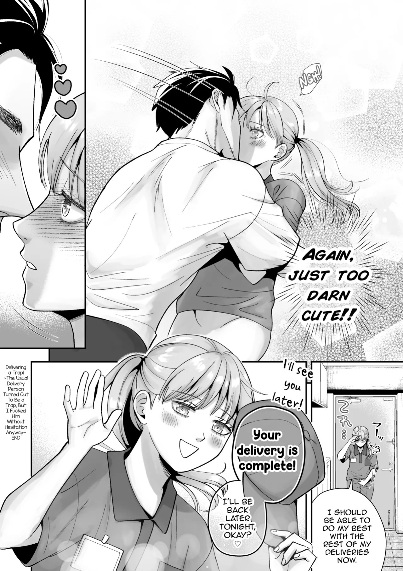 [Itomitsudou (Mitsujirou)] Otoko no Ko otodokeshimasu! ~Itsumo kuru Haitatsuin-san ga masaka no Otoko no Ko dattakedo mayowazu hameta~ [English] [mysterymeat3]
