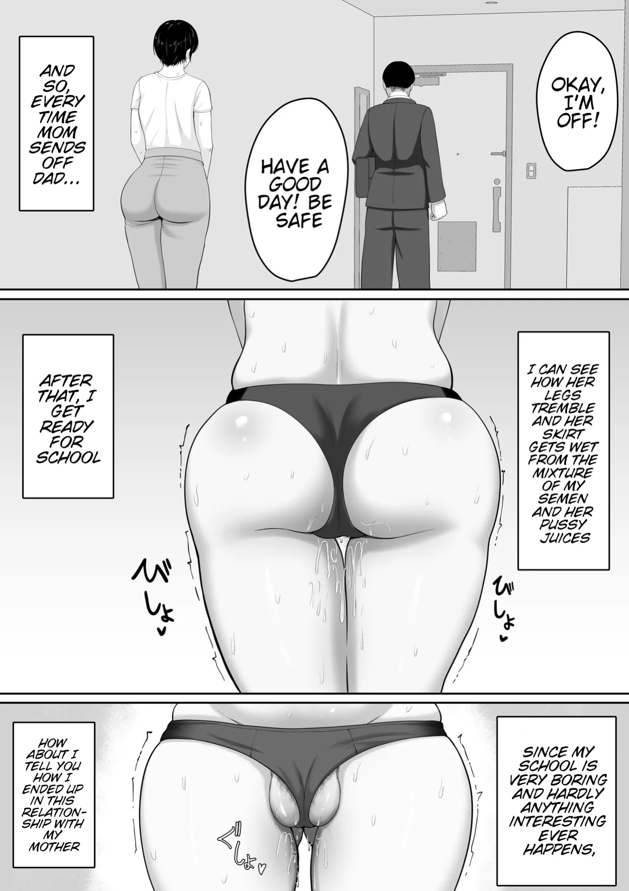 [Kuruto] Sexless no Kyonyuu Haha ni Nori de Kisaseta Mizugi ga Erosugita node Chichi no Kawari ni Chinpo Iretara Mainichi Nori de Nakadashi Sasetekureru You ni Natta Hanashi [English] [uncensored]
