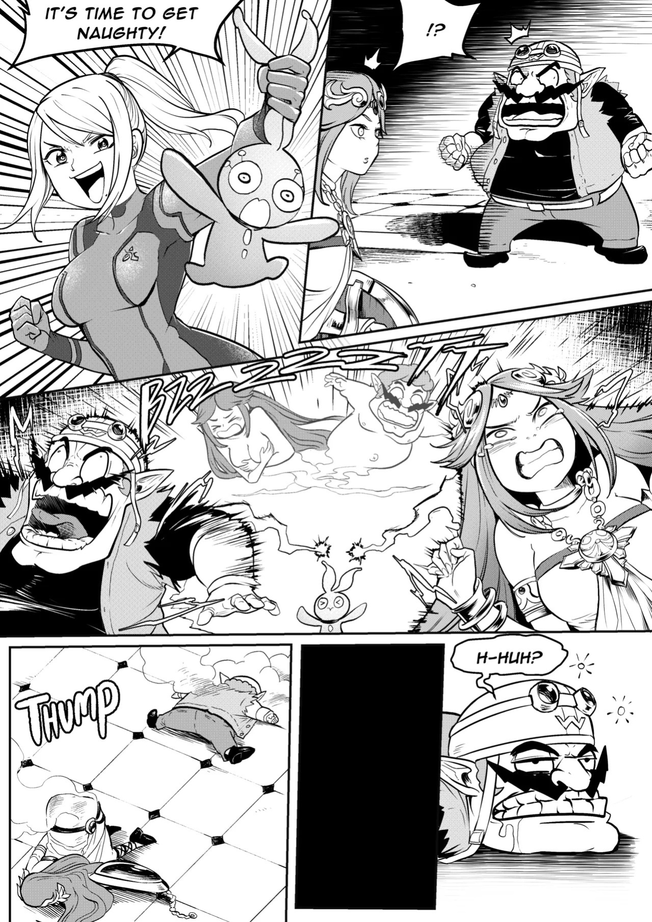 [MassivePinkZombie] sWitch Time! Part 1-4 (Super Smash Bros.) [English & Textless]