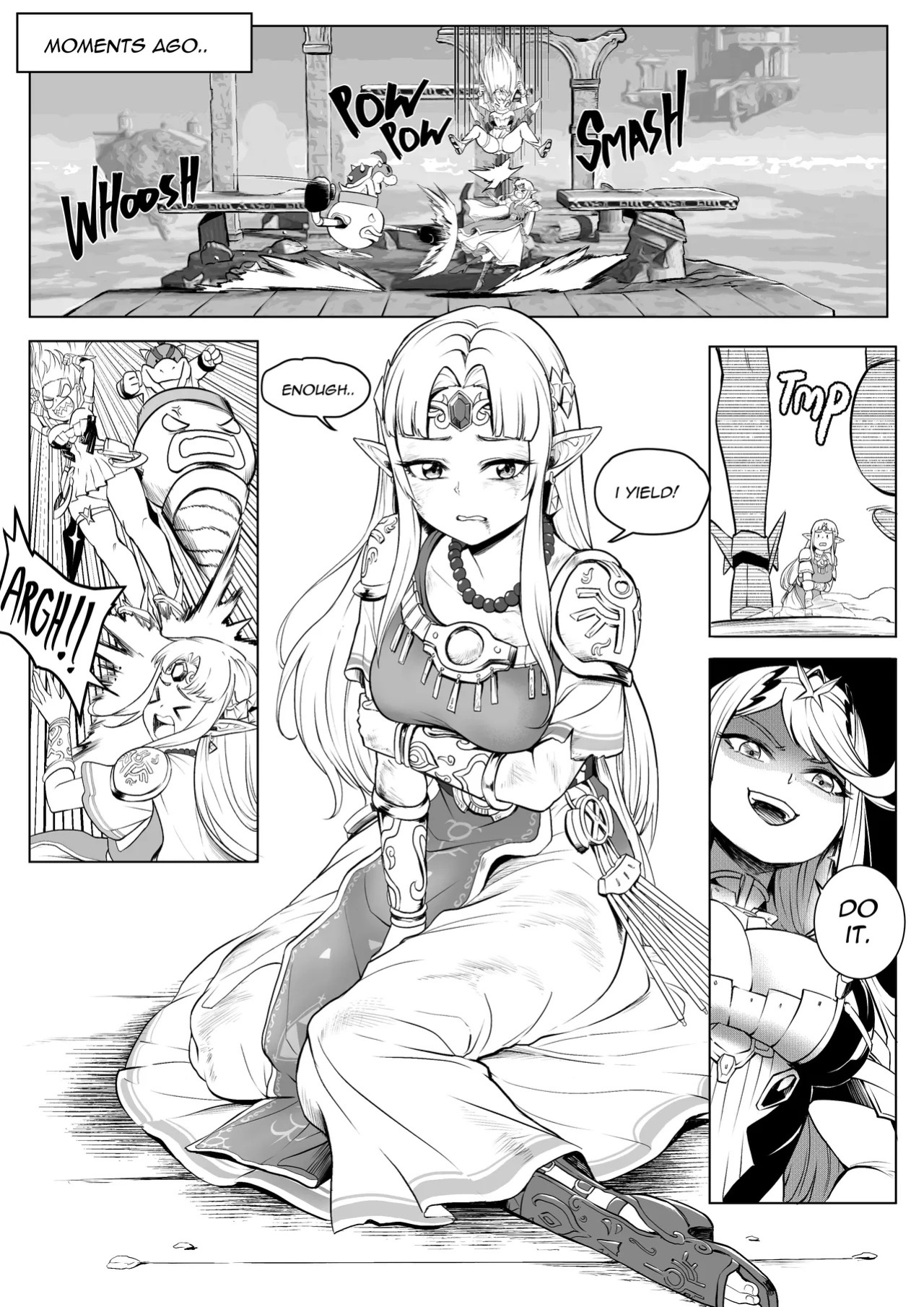 [MassivePinkZombie] sWitch Time! Part 1-4 (Super Smash Bros.) [English & Textless]