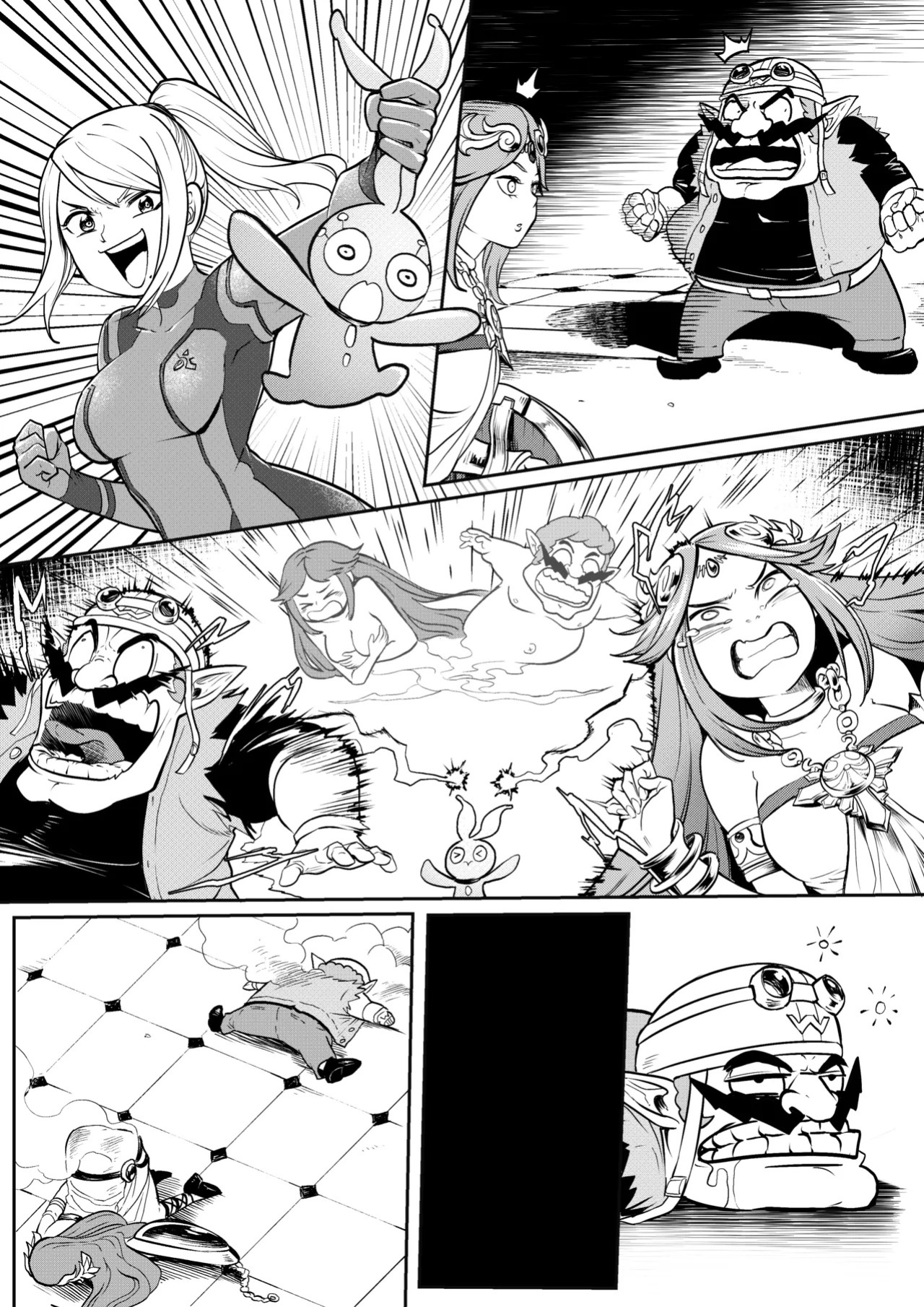 [MassivePinkZombie] sWitch Time! Part 1-4 (Super Smash Bros.) [English & Textless]