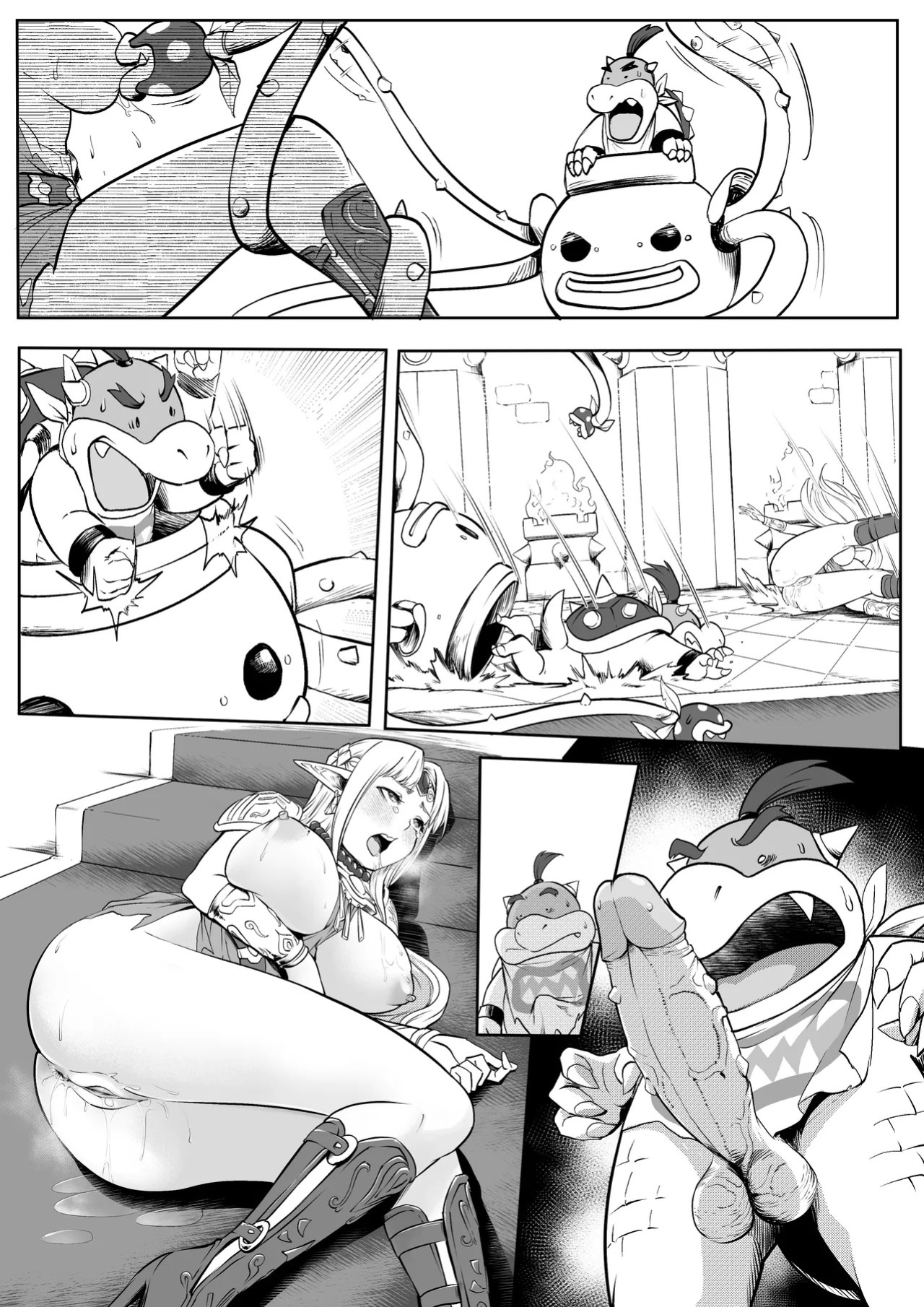 [MassivePinkZombie] sWitch Time! Part 1-4 (Super Smash Bros.) [English & Textless]