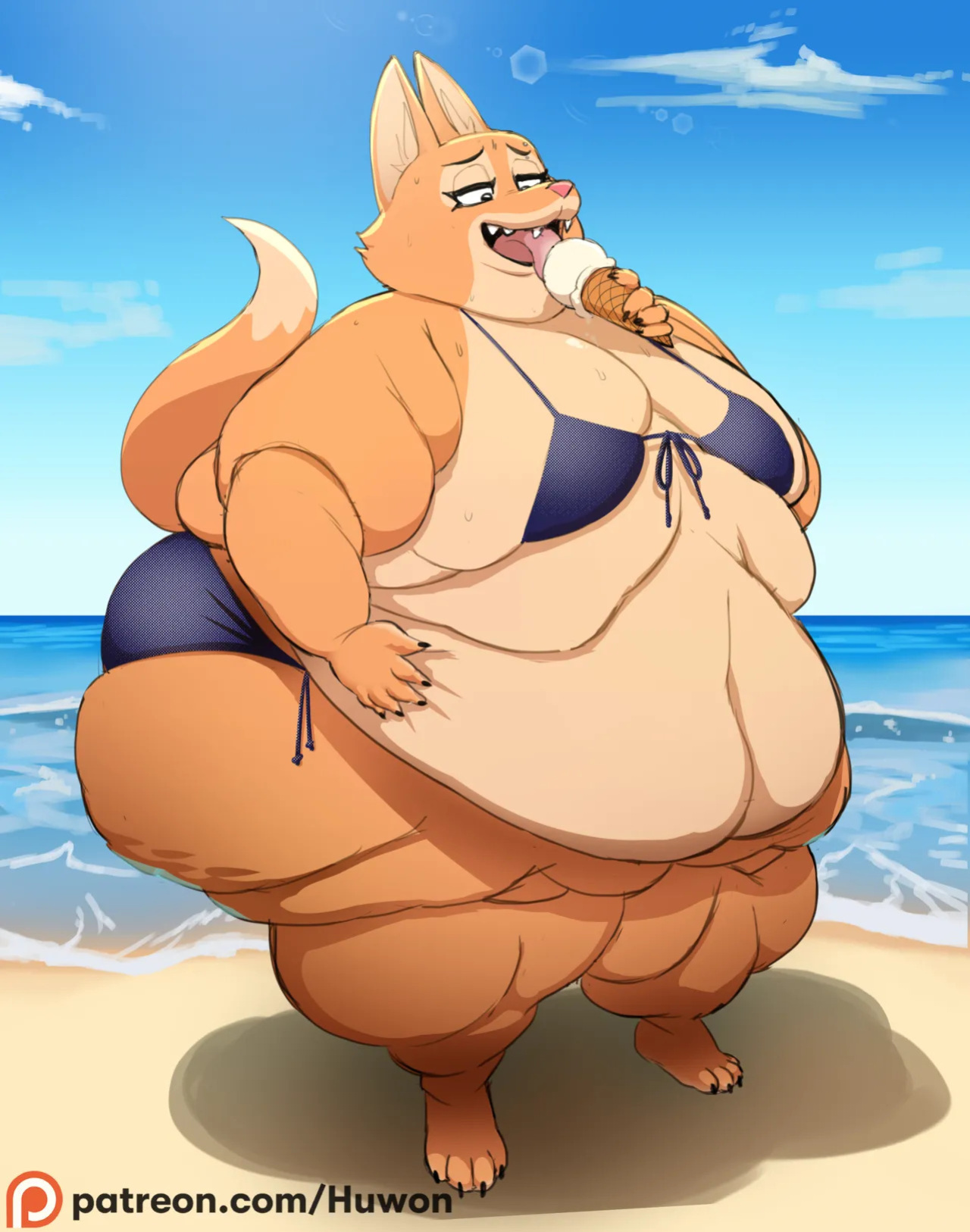 Huwons' Diane Foxington Weight Gain Sequence | Art Pack