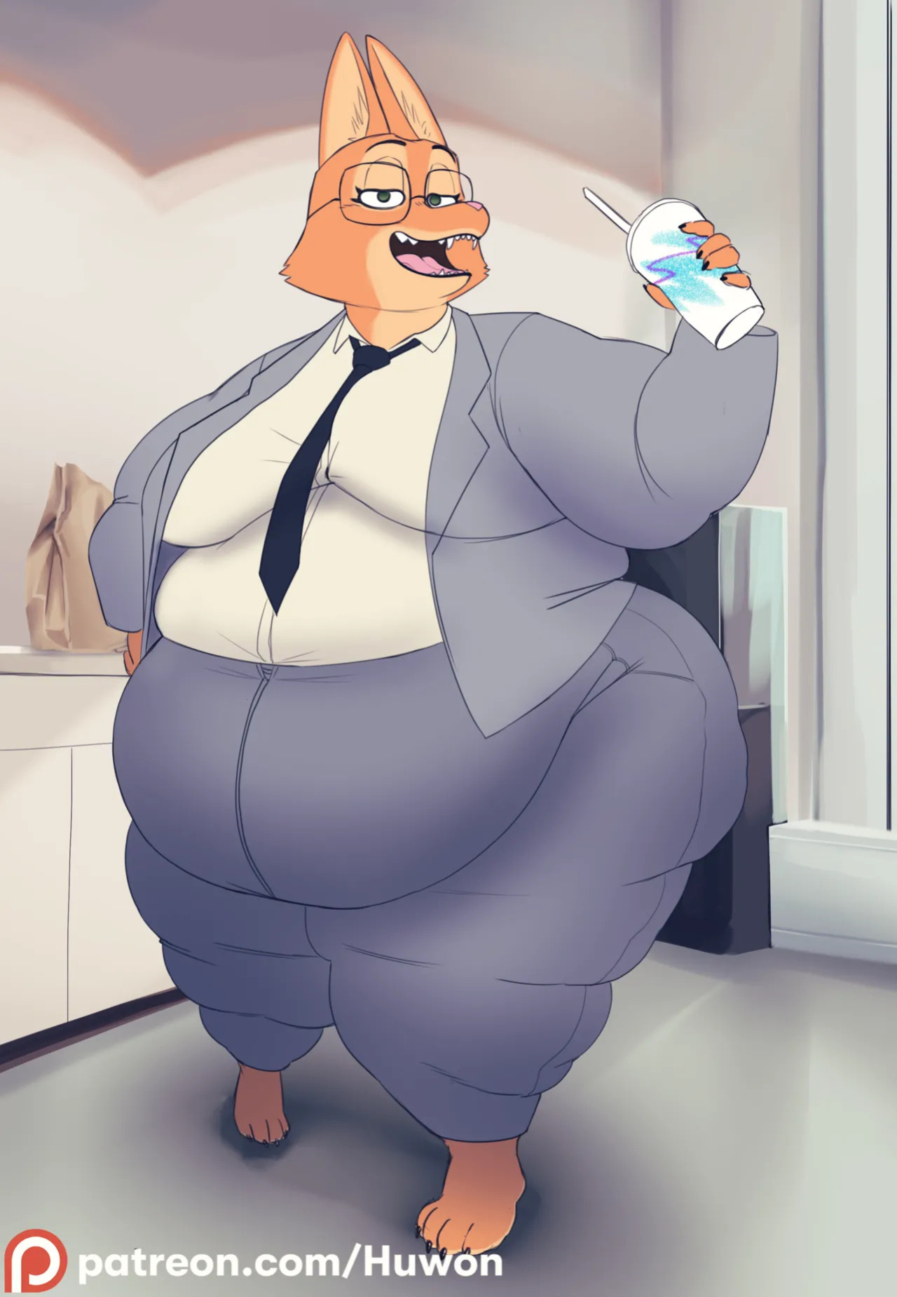 Huwons' Diane Foxington Weight Gain Sequence | Art Pack