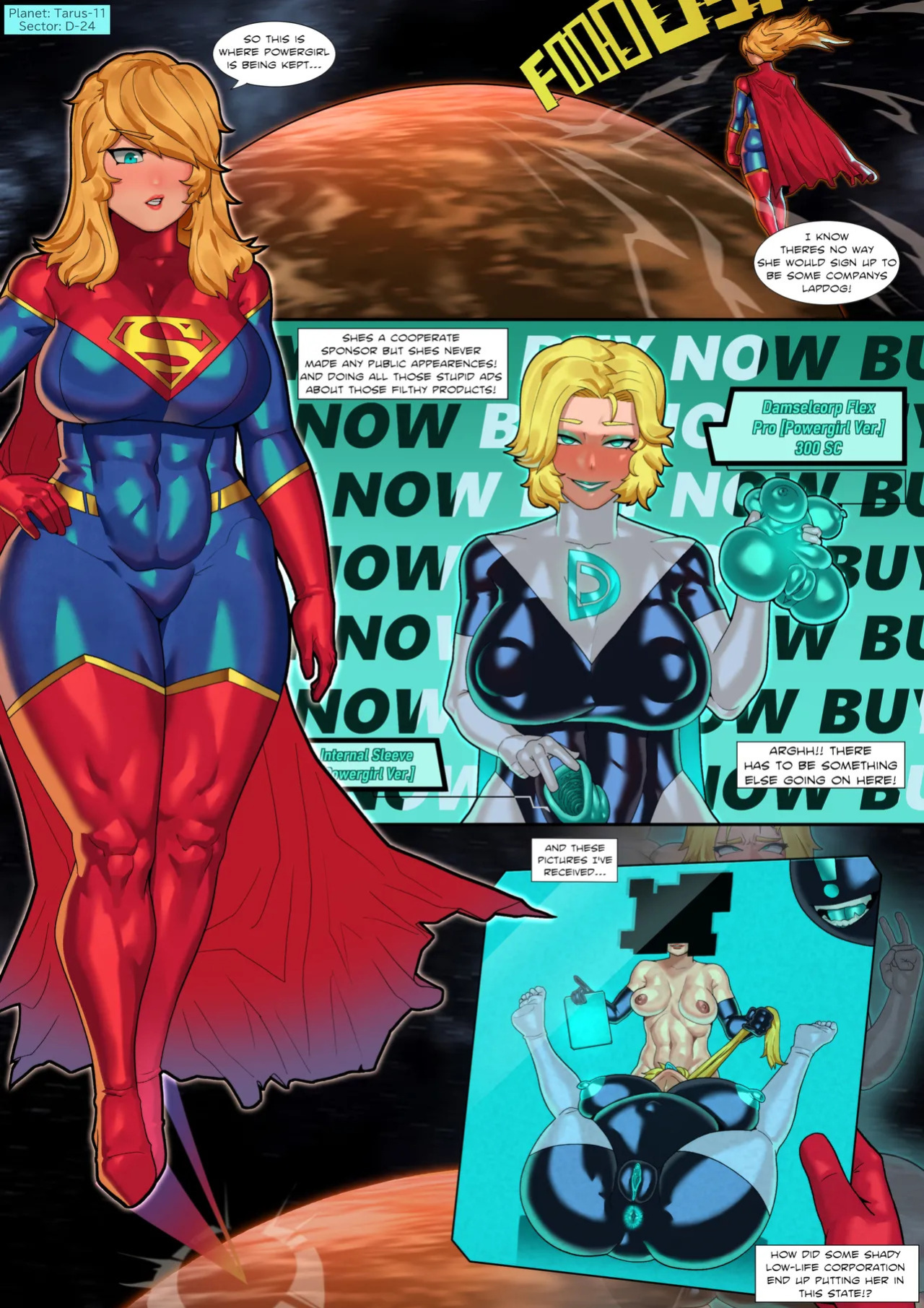 Powergirl and Supergirl Droned