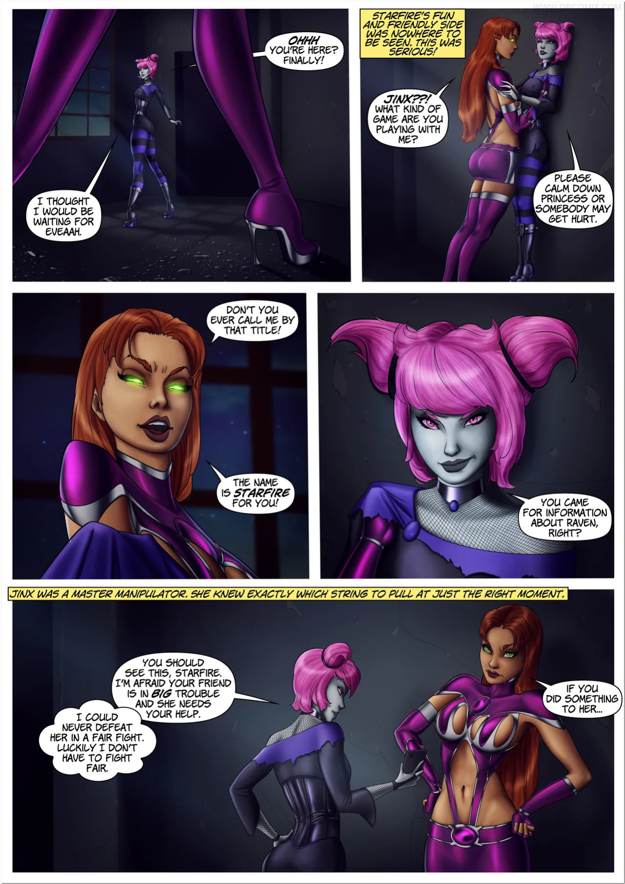 DBCOMIX Teen Titans Raven + Starfire + Blackfire