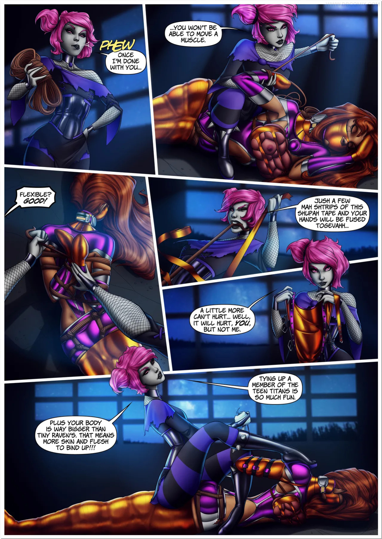 DBCOMIX Teen Titans Raven + Starfire + Blackfire