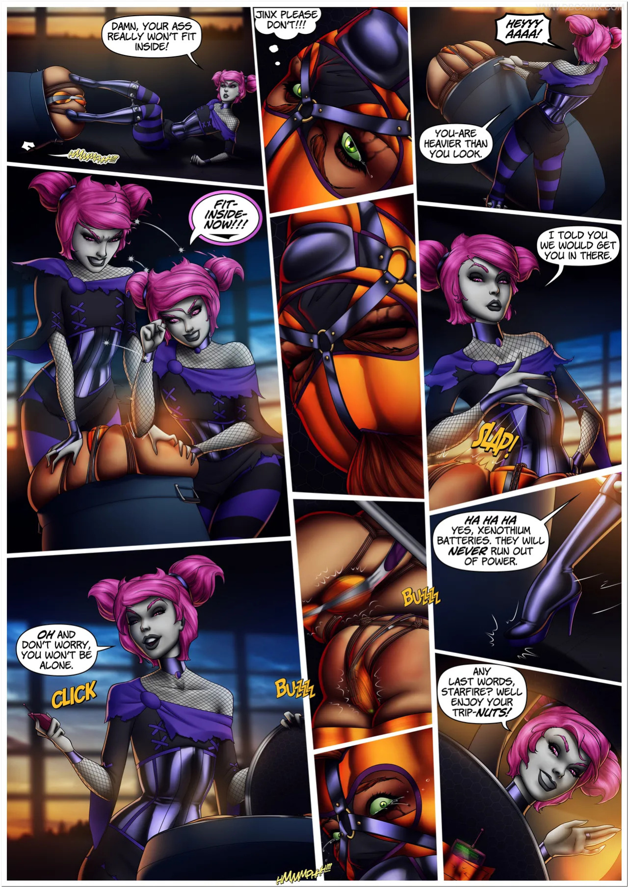 DBCOMIX Teen Titans Raven + Starfire + Blackfire