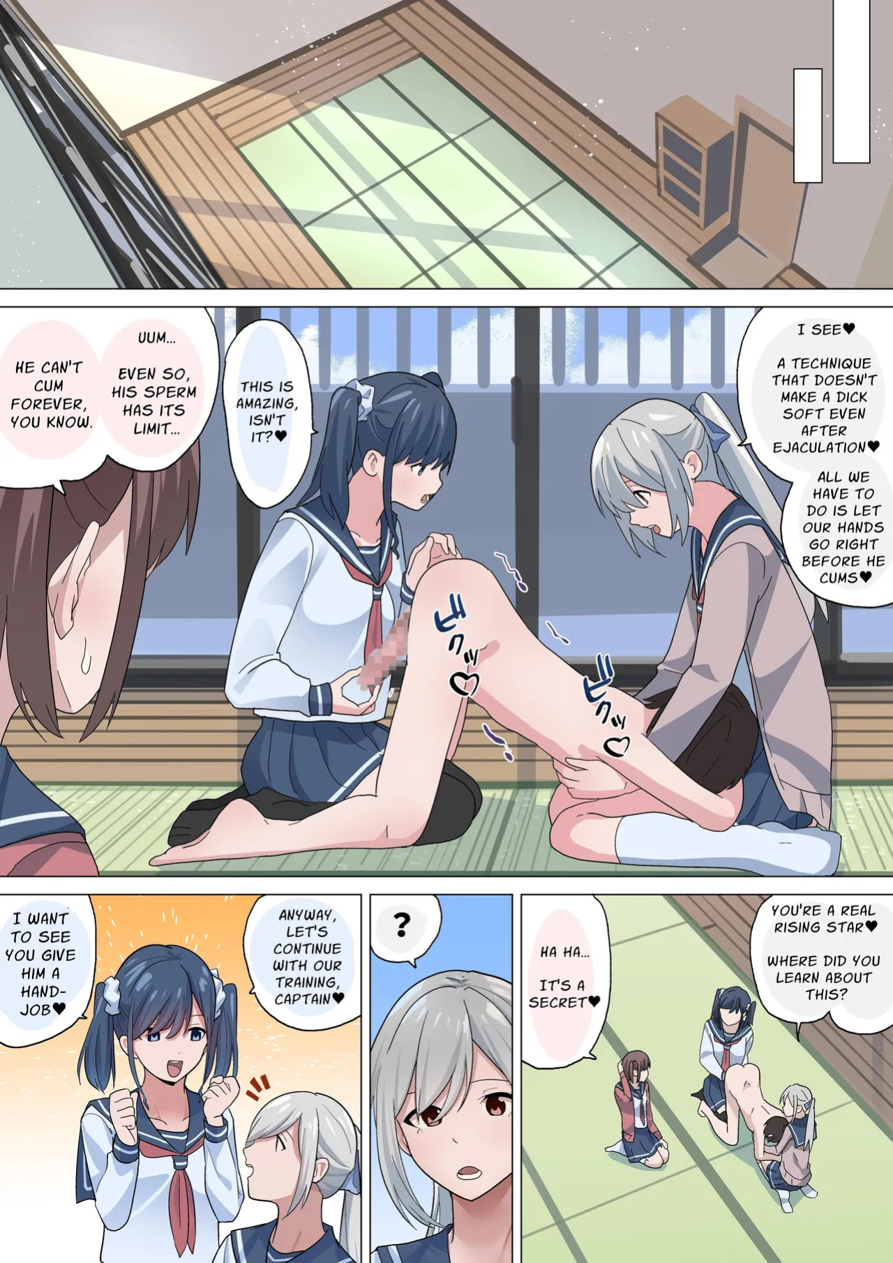 [Tou Kasokudou Jouge Undou] Dekokibu Kyouka Gasshuku | Handjob Club Training Camp [English] [Solid Rose]