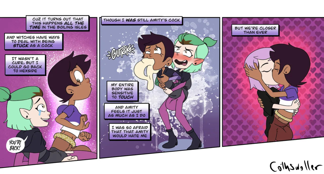 [Cothswoller] What if Luz got Permanently Turned into Amity's Cock and Balls?