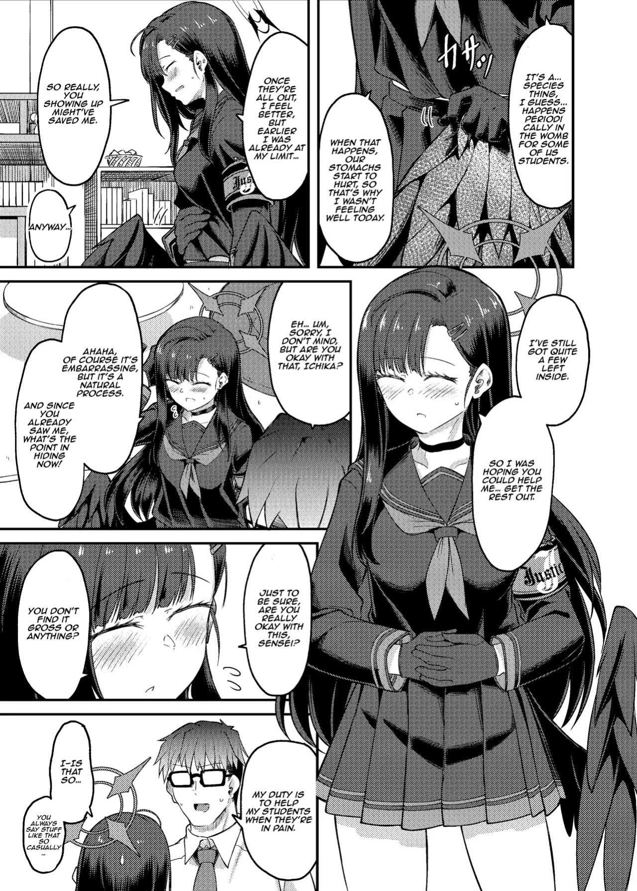 [Hx3I (Hirano Kawajuu)] Ichika Umussu! | Ichika is About to Lay Her Egg! (Blue Archive) [English] [Aishi21] [Digital]