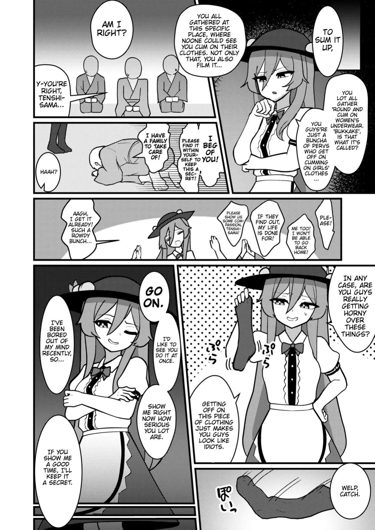 [Enumgata (Zack)] Tenshi-chan wa Semen Play ga Suki | Tenshi-chan Really Loves Semen Play (Touhou Project) [English] [Thighs] [Digital]