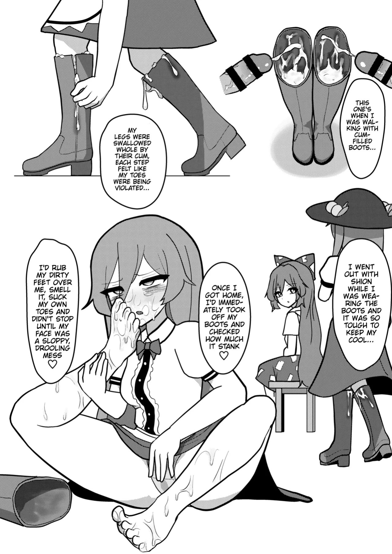 [Enumgata (Zack)] Tenshi-chan wa Semen Play ga Suki | Tenshi-chan Really Loves Semen Play (Touhou Project) [English] [Thighs] [Digital]
