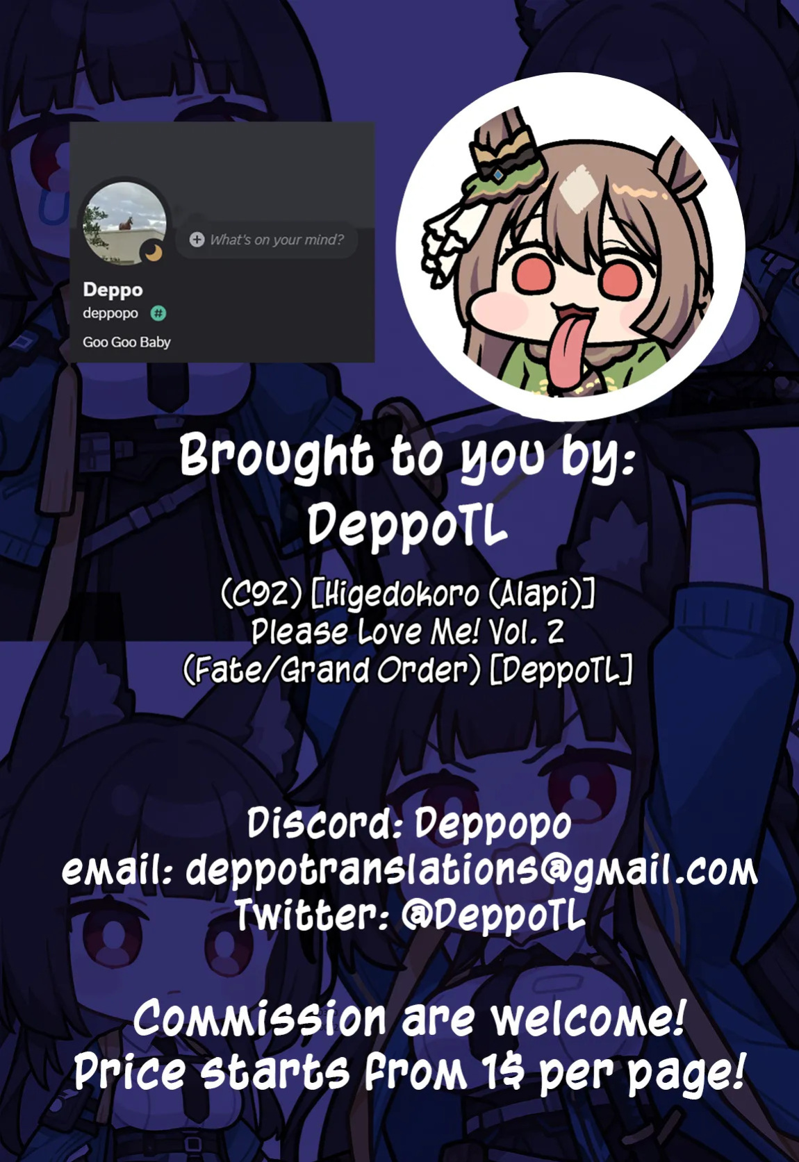 (C94) [Higedokoro (Alapi)] Please Love Me! 2 (Fate/Grand Order) [English] [DeppoTL]