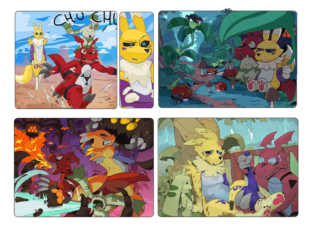 [Yoelrabbit (Ghioel)] Guilmon x Renamon