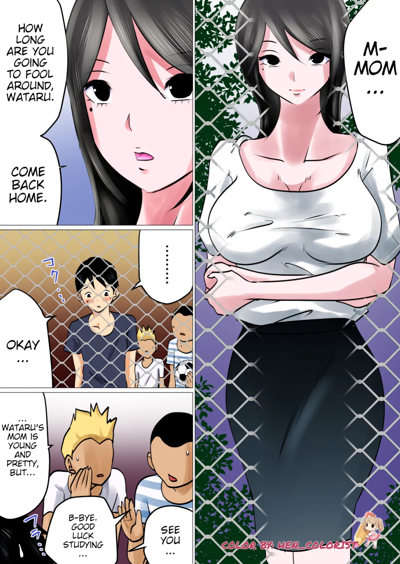 [Makoto Shiyaka] Bokushika Shiranai, Cool na Haha no Ura no Kao. | The Secret Face of My Cool Mother Only I Know. [English ] [Colorized] [Partially Uncensored] [Poranya]