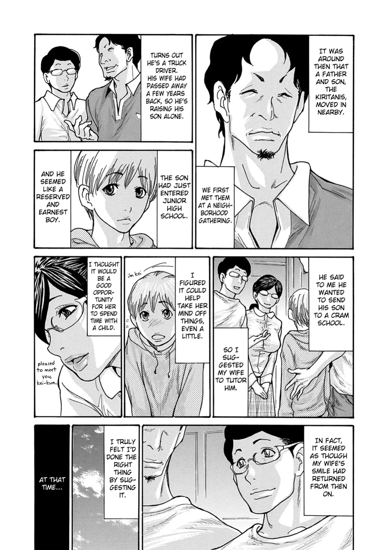[Aoi Hitori] Shikkarimono no Tsuma ga Kinjo no Fushi ni Netorarete Kairaku Ochi Suru made chapter 1-4 [Digital] [English] [Fated Circle]