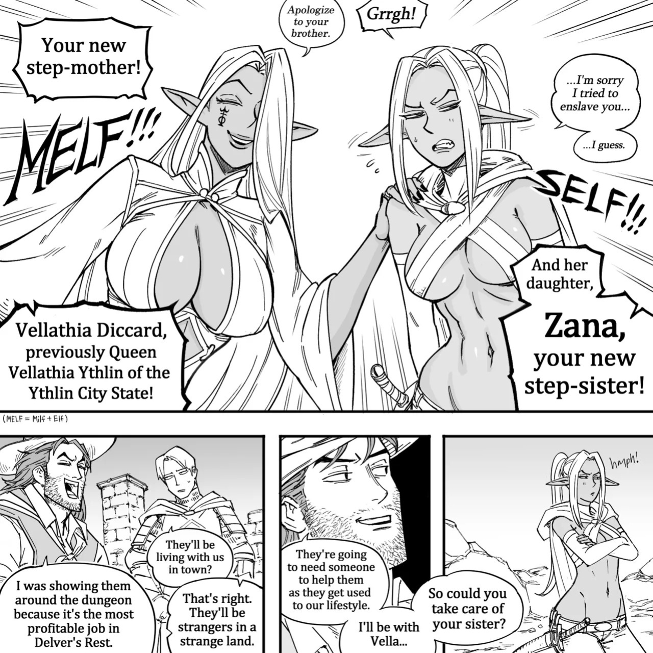[BB (Baalbuddy)] My Dark Elf Stepsister Won't Leave Me Alone | ch.1-4 [ongoing]