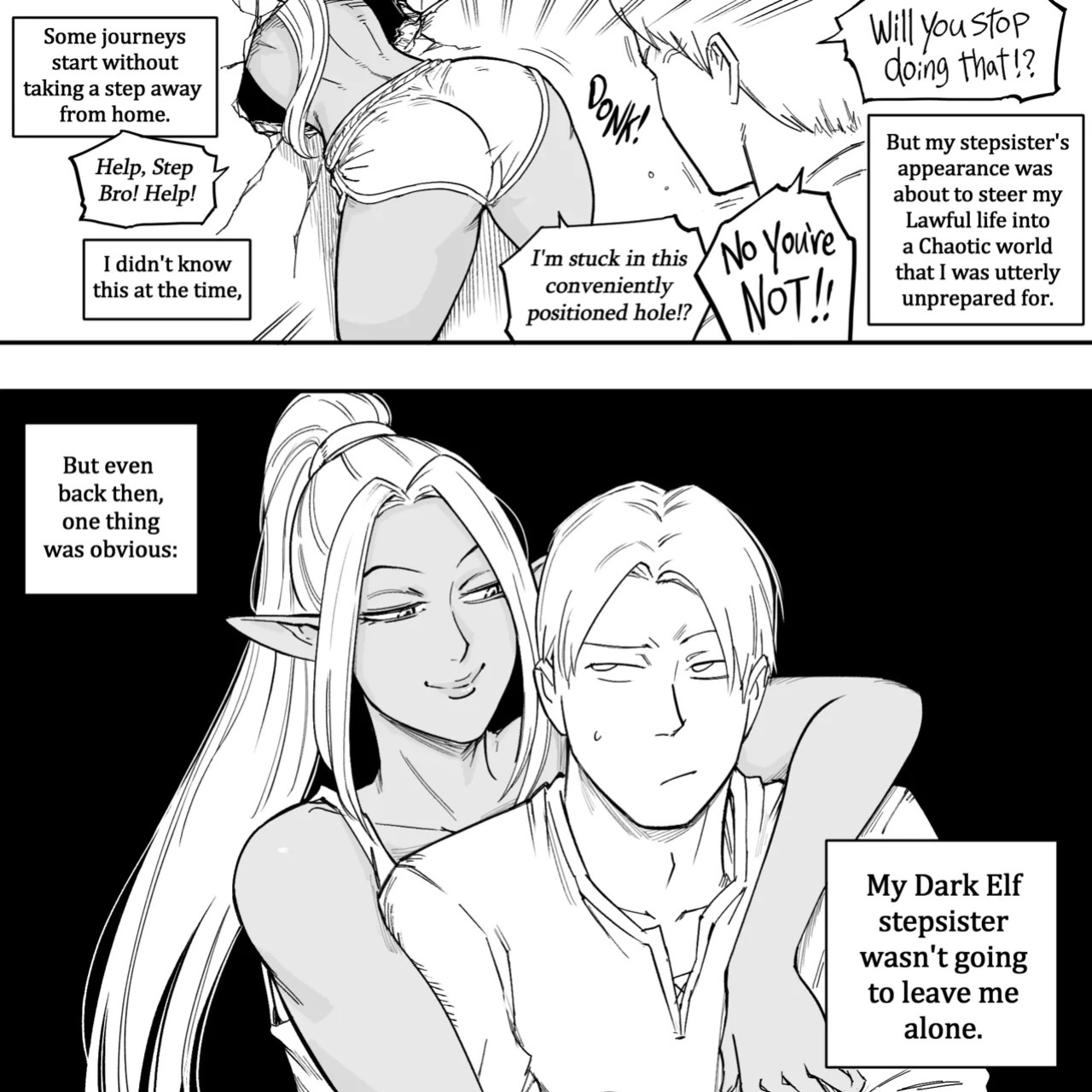 [BB (Baalbuddy)] My Dark Elf Stepsister Won't Leave Me Alone | ch.1-4 [ongoing]