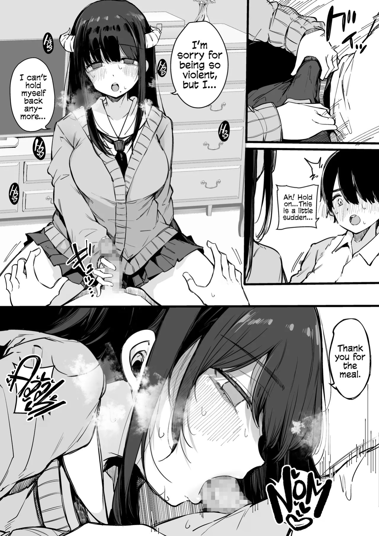 [Blossom Sphere (Sakurayu Hal)] From That Day On, The Plain Looking Succubus Tried Her Hardest TO Drain My Cum | Sono Hi kara Boku wa, Class no Jimime na Inma ni Hitasura Seieki o Shiboritorareru. [English] [Cookie Cruncher] [Digital]