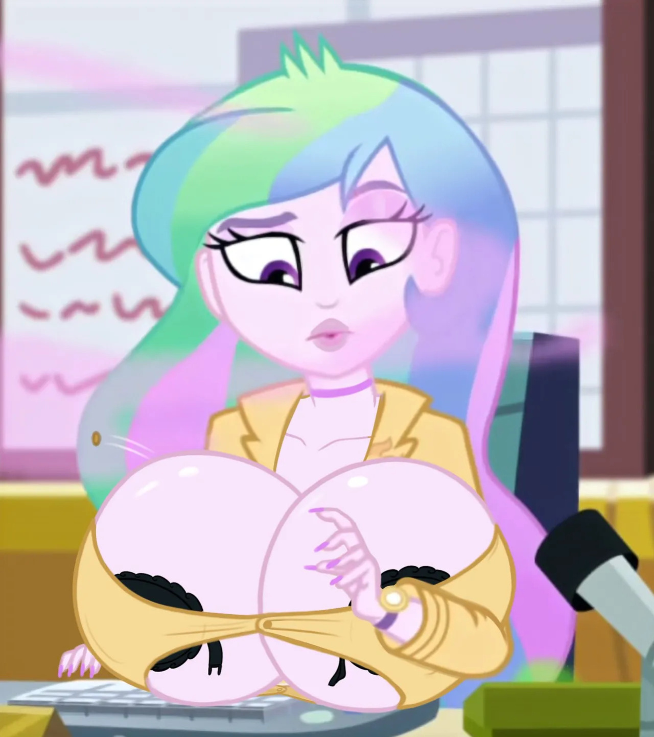 Annon MLP Celestia, Luna, Scitwi, Sunset, Trixie, Starlight