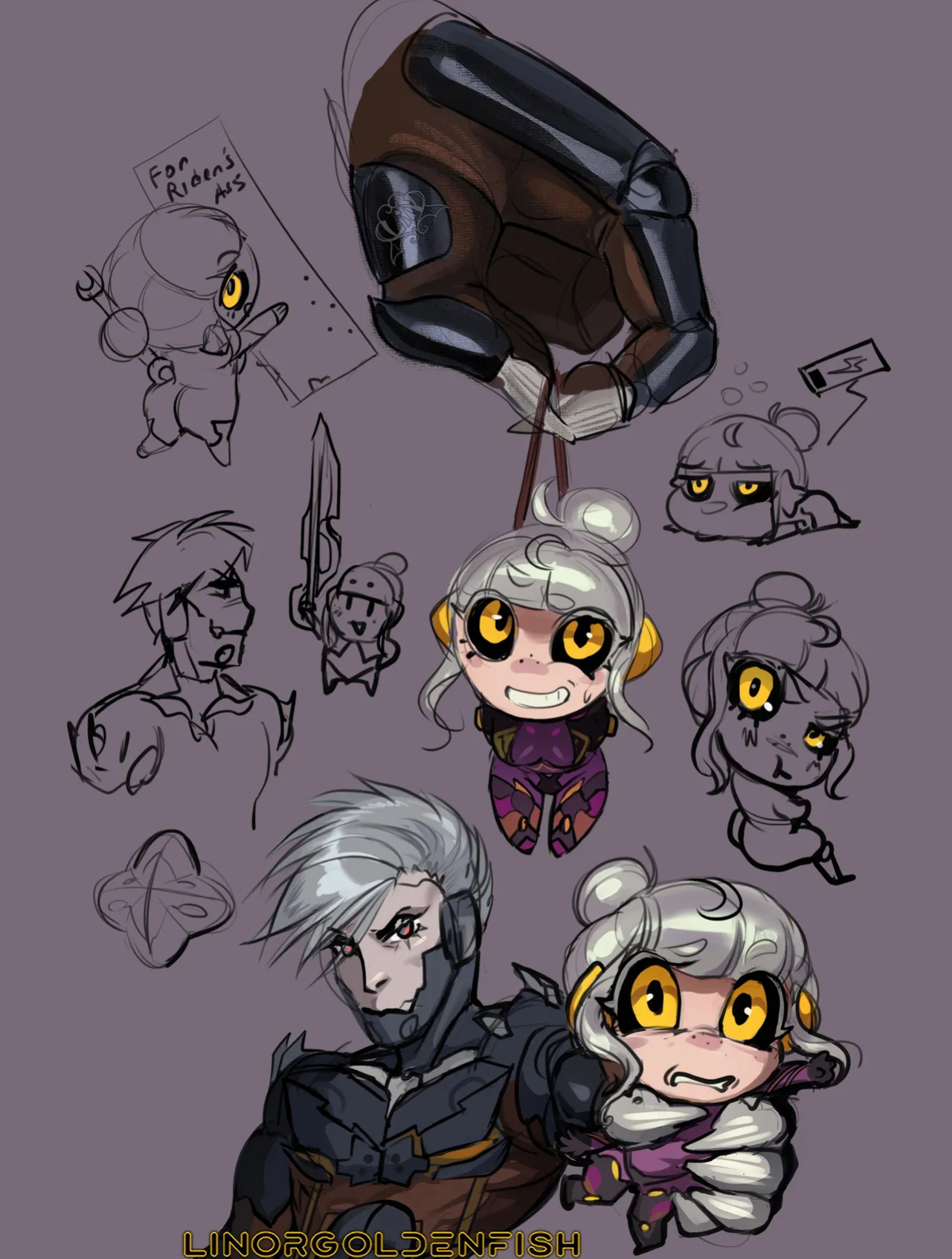 [Linor Goldenfish] She needs your love (and spares⚙️) (OC) (Metal Gear Solid)