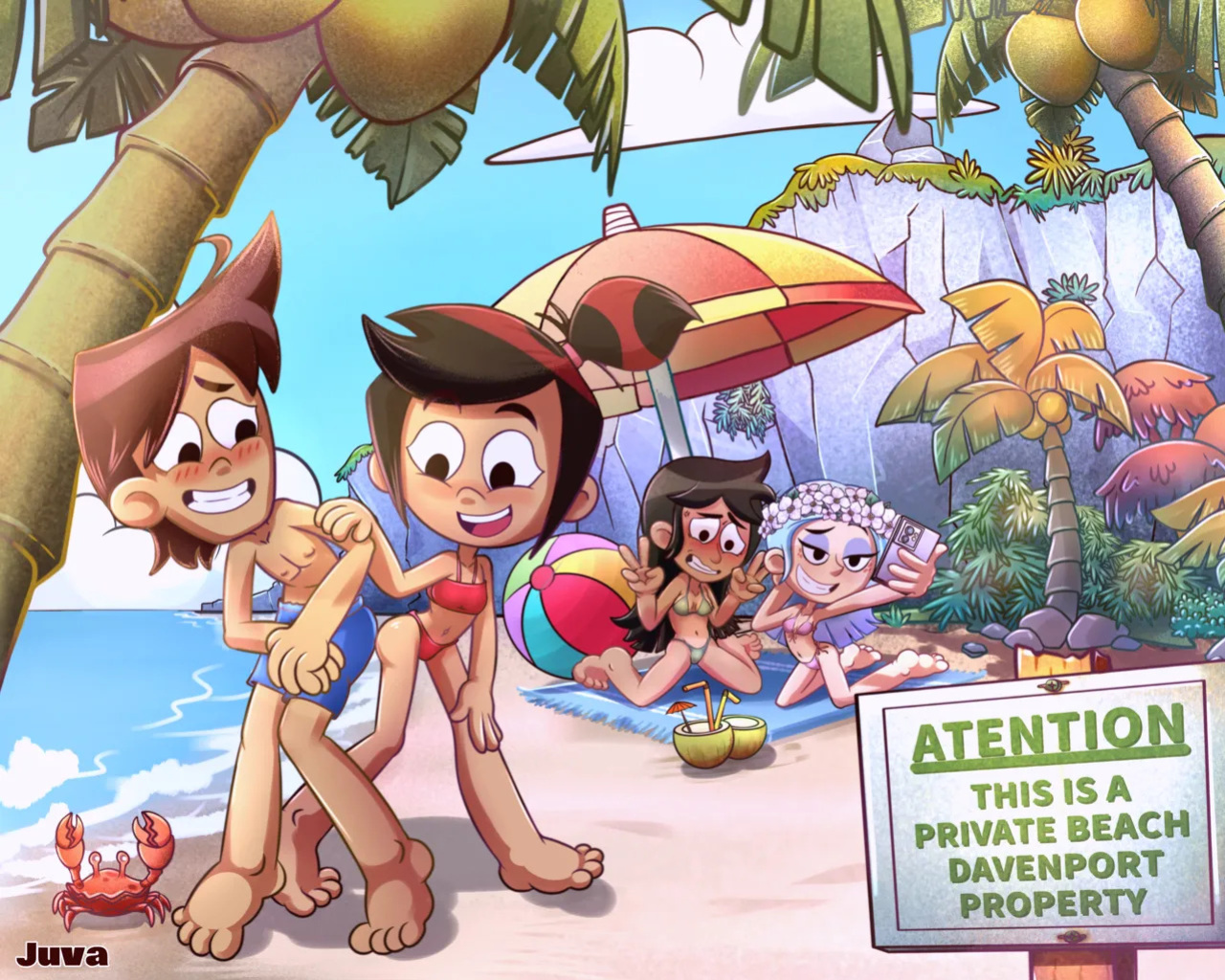 [JuvaKurosaki] Molly & Friends at the beach (The Ghost & Molly McGee)