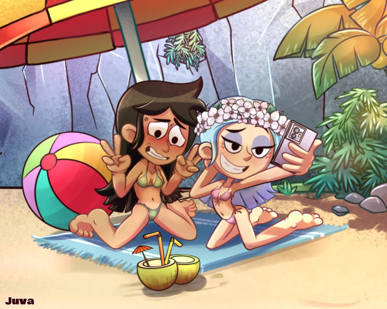 [JuvaKurosaki] Molly & Friends at the beach (The Ghost & Molly McGee)